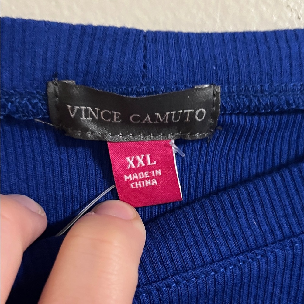 Vince Camuto Royal Blue Puff Sleeve Blouse - Picture 3 of 5
